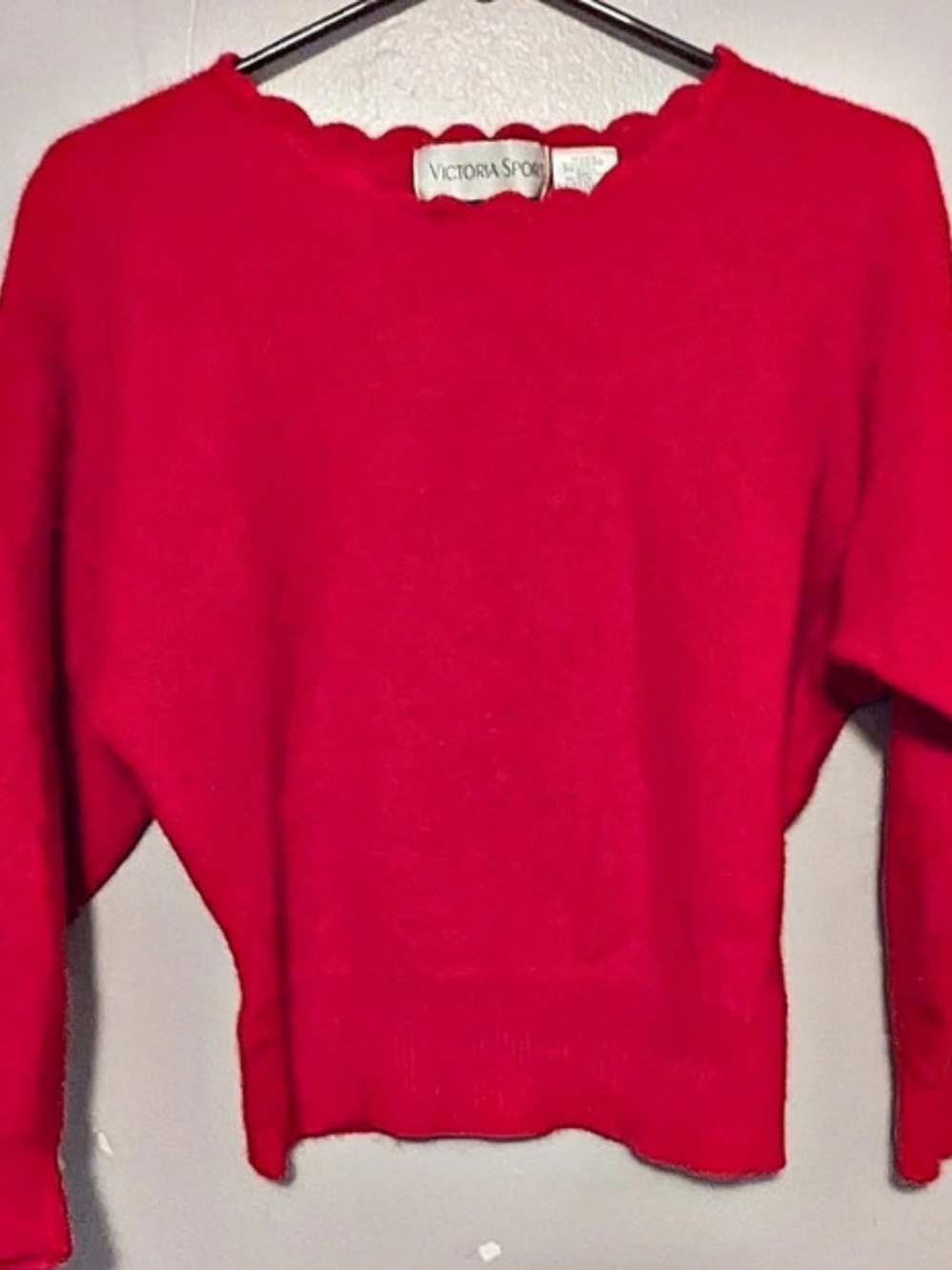 Victoria's Secret Red Lambswool Angora Sweater Size Large